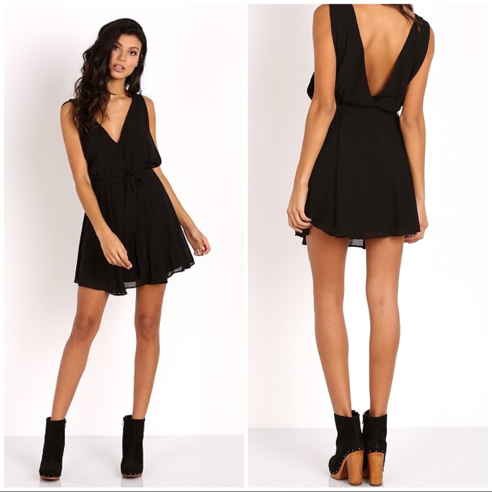 Show Me Your Mumu Black Corrine Crossover Dress